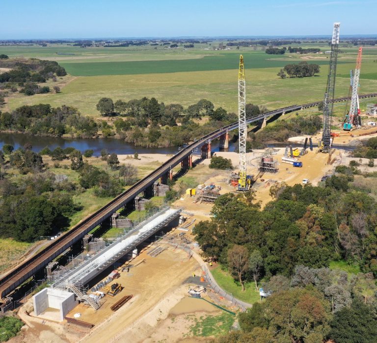 New rail bridge over Avon River is tracking ahead of schedule