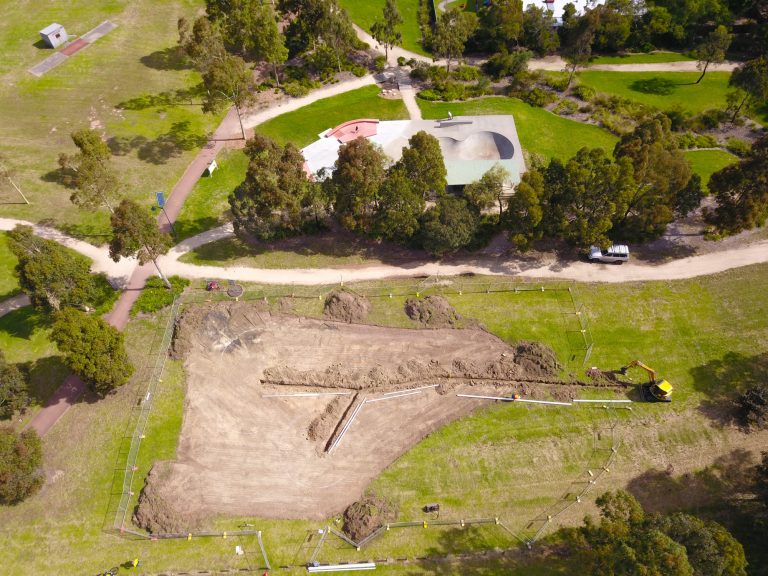 Construction of Heyfield’s new pump track began this week