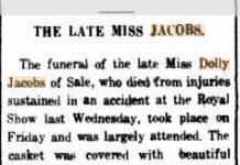 Still looking for Dolly, 92 years after her death