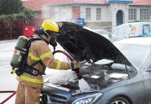 Parked car catches fire on Macalister Street