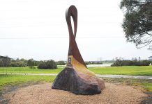 Iron sculpture unveiled at wetlands