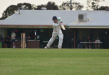 Batsmen enjoy the dry