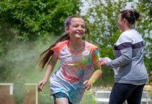 Colour run fun Sale Primary School 2022 colour runn