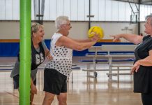 Walking netball proves a hit players laugh in game of walking netball