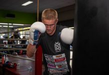Competitive fight on the cards for Reeves Max Reeves puches boxing bag.