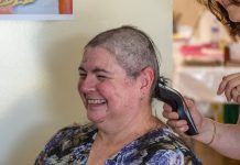 Chopping off all her locks for the Leukaemia Foundation