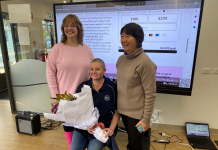 Gumboot-a-thon Cowwarr Primary, on with the boots, and off with the hair