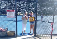 Launching new Nambrok tennis/netball courts