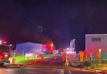 Fibreglass Factory in Yarram loses “most things” to industrial shed fire