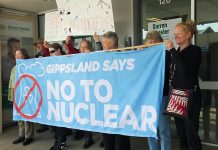 Protesting nuclear in Traralgon