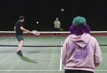 Tennis under lights at Stratford Tennis Club