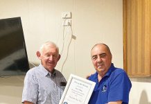 Kevin Bishop honoured with Sale Boat Club life membership