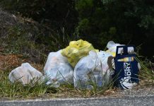 Coastal clean-up after careless campers