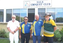 Croquet champs at Sale