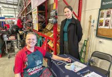 Medical students measure blood pressure at Bunnings Sale