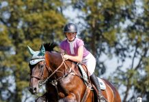 Ava Harrington eyes the prize at Sale Show