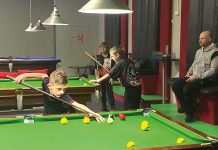 Young pool player aiming for nationals