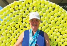 Pickleball gold and silver for Shingles