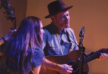 Prairie balladeer at Stratford Courthouse