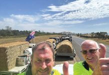 Sending hay to fire-affected farmers