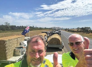 Sending hay to fire-affected farmers