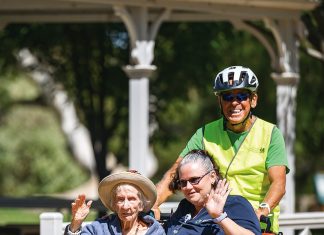 Wilsons Lodge residents’ first outing with Cycling Without Age