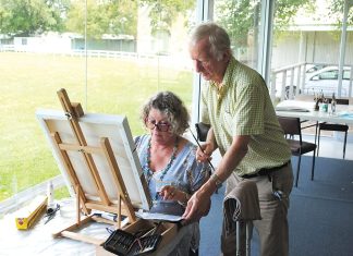 Practising mindfulness with paint