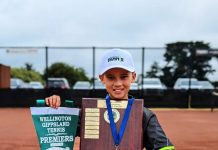 Local 11‑year‑old shines in Gippsland tennis grand final