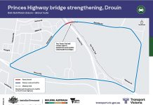 Bridge works for Warragul and Drouin