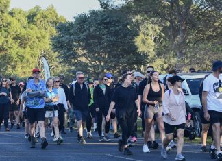 Hundreds walk and talk