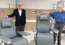 Chair donated to oncology unit